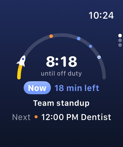 Missn on Apple Watch: what is on right now